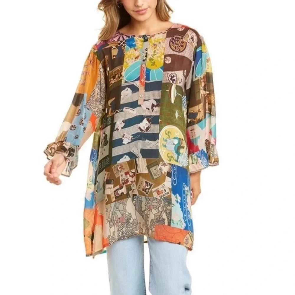 Johnny Was Vera Tunic Multicolor Blouse